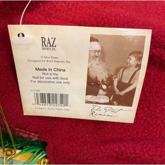 Dee Gann for Raz Imports 29 inch Plush Embellished Detailed VTG Santa Figure NWT - Picture 10 of 10